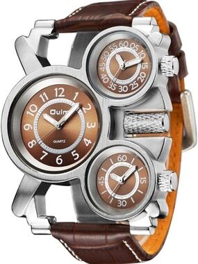 NWT 🟤 Oulm 3-dial "Hidden Mickey" Watch - Coffee ☕️